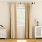 2 Pack Curtain Rods  Adjustable Black Metal Window Treatment Rods  Heavy Duty