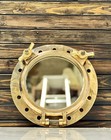 Maritime Vintage Original Ship Brass Old Antique Porthole Window With Mirror