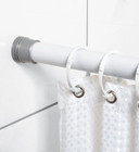 36 In  - 60 In  Pvc Shower Rod Cover In White 2 Pack