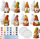 8 Pcs Fall Gnome Ceramics To Paint Thanksgiving Diy Painting Kit