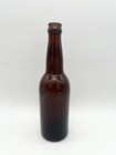 Vintage Geo  Ruder Brewing Co  Embossed Beer Bottle Wausau Wisconsin Wi Amber