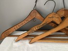 Vintage Wooden Closet Hangers  4  1 Hamburger  1 Ganster    Baltimore 2 Unmarked