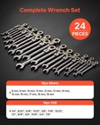 Vevor Flex-head Ratcheting Wrench Set Combination Wrench Set 24-piece 72 Teeth