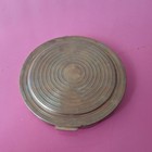 Vintage Max Factor Hollywood Brass Powder Compact Swirl Sunburst Mirror