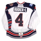 Kalamazoo K Wings Echl Ccm Game Worn Hockey Jersey Sz 58 Guillaume Rioux-legault