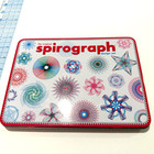 The Original Spirograph Design Set In A Tin Travel Kit W  Stencils Pens Guide