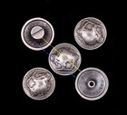 10x Antique Silver Buffalo Leathercraft Hardware Belt Western Concho Screwback