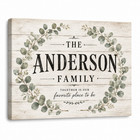 Personalized Family Name Sign Canvas Wall Art Custom Last Name Print Farmhouse