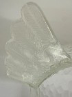 Vintage Clear Glass Hen On Nest Covered Dish Red Comb Chicken Candy Trinket Bowl