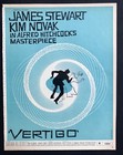 1958 Vertigo Movie Ad Rare Blue Version Alfred Hitchcock Full Page Teaser Poster