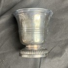Antique Silverplate Goblet Cup Vase Serving Candy Dish Fluted Pedestal Base 4   h 