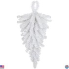 Northlight 30  Unlit Snow White Pine Teardrop Christmas Swag - Holiday Decor