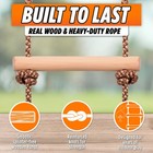 Wooden Rope Ladder For Kids     6ft Outdoor Climbing Ladder With Real Wood Rung   