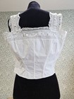 Antique Camisole Lingerie Victorian Edwardian Vintage Cotton Lace Corset Cover