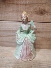 Vintage Victorian Dressed Lady Planter Green Dress 7 Inches Tall