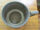 Vintage English Pewter Beer Mug Stein Tankard Glass Bottom Barware Decor