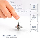 The Spinning Top     Stainless Steel Brushed Finish  Luxury Desk Toy  Versatile Ar