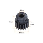 1mod 17t Pinion Gear 6mm Bore 45  Steel Motor Rack Spur Gear With Step  2 Set