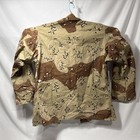 Vintage 90s Desert Storm Chocolate Chip Military Camo Combat Coat M Reg Tan Tag