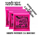 3 Sets Ernie Ball Electric Guitar Strings Super Slinky 9-42 Nickel Wound 2223