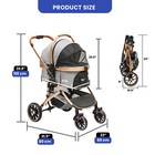 4 Wheels 3 In 1 Pet Stroller Detachable Foldable Storage Dog Cat Travel Carrier