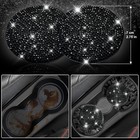 11 Pcs Bling Car Accessories Set Women Rhinestone Steering Wheel Cover Kit