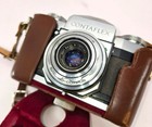 Zeiss Ikon Contaflex Film Camera Tessar 45mm Lens Leather Case Vintage Ba216