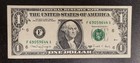1988 A One Dollar Federal Reserve Note  1 - Partially Missing Print Error  92312