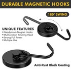 Mikede Black Magnetic Hooks Heavy Duty 120lb Swivel Strong 1 26in 