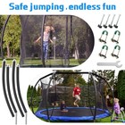 12pcs Curved Trampoline Poles Replacement Kit For 8 - 16ft Enclosure Frames