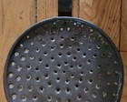 33 1 2  Antique Blacksmith Made Wrought Iron   Copper Hearth Ladle Strainer