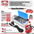 Universal Rechargeable Battery Charger For Aa Aaa C D 9v Ni-mh Ni-cd Batteries