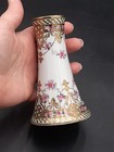 Antique Nippon Hand Painted Hat Pin Holder Gold Moriage Pink Roses 