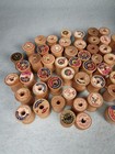 Vintage Lot Of 73 Empty Wooden   Paper Sewing Thread Spools         To 2      