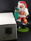 Vintage Wooden Santa Claus Smoker With Toy Bag And Toys Wood Figure With Box