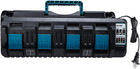 Dc18sf For Makita 14 4-18v Lxt Li-ion Dual 4 Port High   Fast Battery Charger