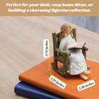 Small Resin Reading Woman Statue Figurine Library Bookshelf Desk Decor Home