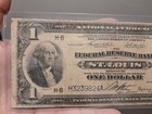 1918  1 St Louis Federal Reserve Bank Note Large Size Blue Seal Currency