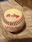 Vintage 1980 World Series Official Baseball Rawlings Bowie Kuhn Haiti Stamp Clea