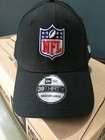 Nfl Shield Logo Officials Hat-new Era 39thirty Flex Fit Black-nfl Hologram