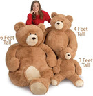 Giant Stuffed Animal 6 Ft - Big Teddy Bear For Kids   Adults   Stuffed In Vermon