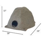 Half Off Ponds Riverbed Brown Vented Faux Rock Cover For Aeration Pump-hrc-fs