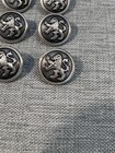 Holland And Sherry England Blazer Button Lot 10 Rampant Lion Antique Silver