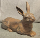 Rustic Cast Iron  Large 10    Doublesided Bunny Rabbit Doorstop garden Decoration 