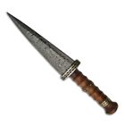New Damascus Fancy Athame 15  Long Dagger Or Short Sword And Sheath