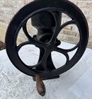 Antique No  1 Cast Iron Coffee Grinder Hand Crank Corn Grain Farm Mill 12    Wheel
