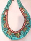Native American Handmade Glass Trade Bead  Necklace 