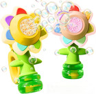 Sunflower Bubble Machine 3 Speed Auto Bubble Blower Party Kids Toy Light