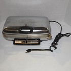 Vtg Ge Waffle Maker Grill Maker General Electric Automatic Chrome 24g42 Tested 