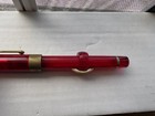 Conklin Crescent Filler Limited Edition Demonstrator Fountain Pen - Red Stub Nib